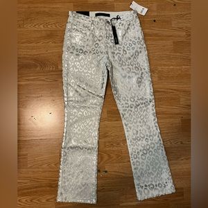 J. Brand Selena Mid-Rise Crop Boot Leopard Print Pants Size Womens 24